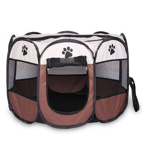 Portable Folding Pet tent Dog House Cage Dog Cat Tent Playpen Puppy Kennel Easy Operation Octagon Fence - VIGANIMAL